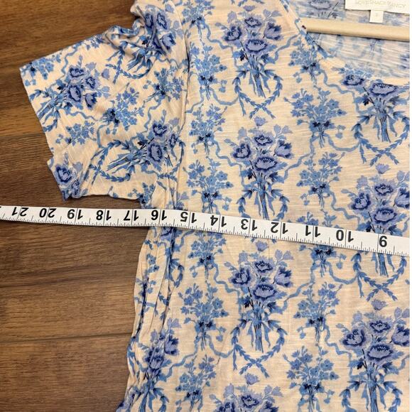 LoveShackFancy Calix Tee in Blue Frosted Shores Floral Print size Small - Picture 10 of 10